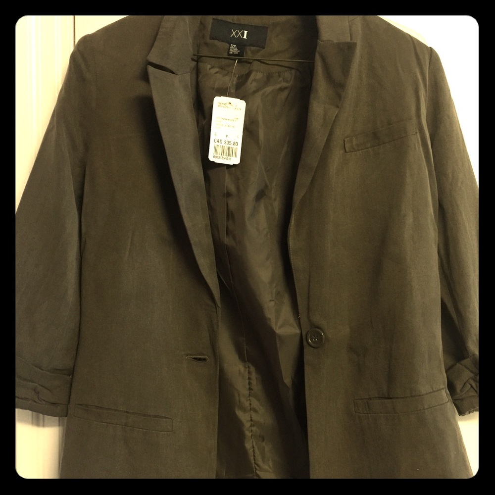 Forever 21 Olive Career Jacket